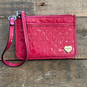 Pink Coach Wrist Wallet